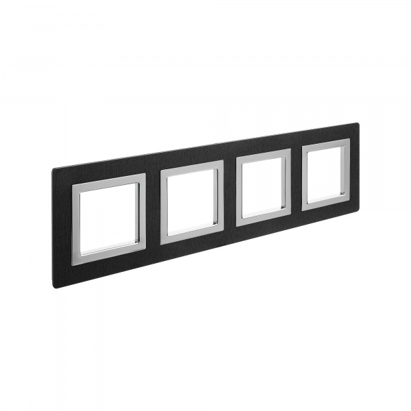 DKC Avanti Черный Алюминий Рамка 8 модулей