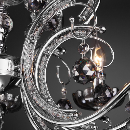 Подвесная люстра с хрусталем 10107/8 хром Eurosvet Brezza