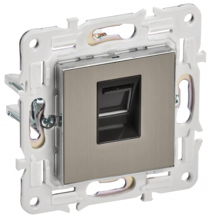 IEK SKANDY Никель Розетка компьютерная RJ45 кат.5E SK-K01N