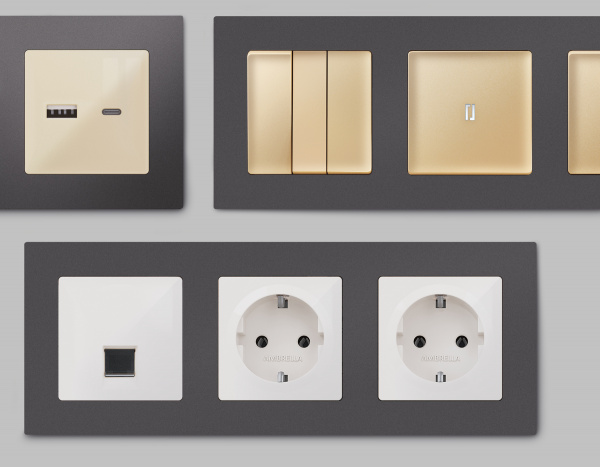 Рамка ALFA Techno (Антрацит серый) 5-ая AF220655