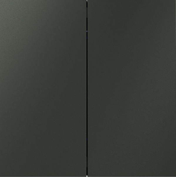 Выключатель с самовозвратом встраиваемый VOLTUM S70 двухклавишный 10А, (титан)