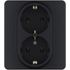 Legrand INSPIRIA Антрацит Розетка 2 x 2К+З - немецкий стандарт - 16 А - 250 В