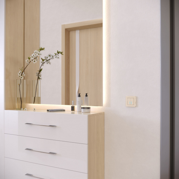 Рамка из металла на 1 пост Platinum шампань W0012611