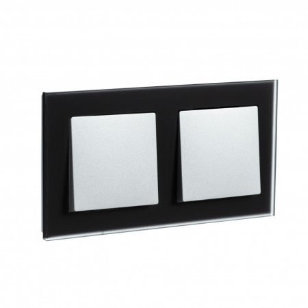 SE AtlasDesign Nature Матовое стекло черный Рамка 2-ая