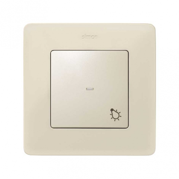 Simon 82 Detail Слоновая кость Клавиша с пиктограммой "свет"