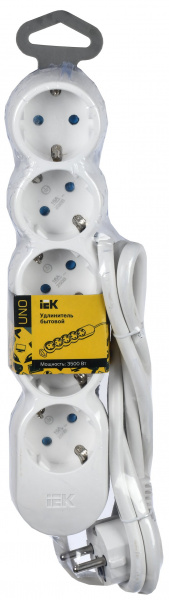 IEK UNO Удлинитель У05 5 мест 2P+PE/3м 3х1,5мм2 16А/250В UNO