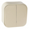 Legrand Quteo Бежевый Переключатель 2-клавишный 10А