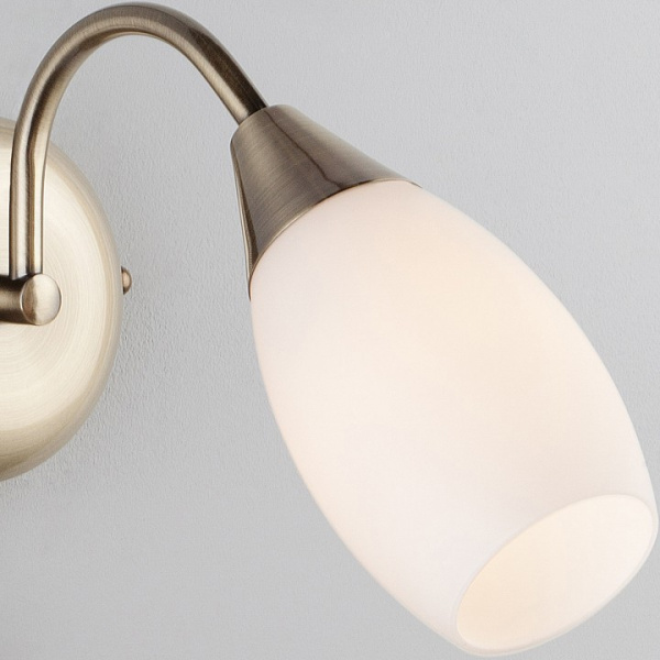 Бра со стеклянным плафоном 30280/1 античная бронза Eurosvet Ginevra