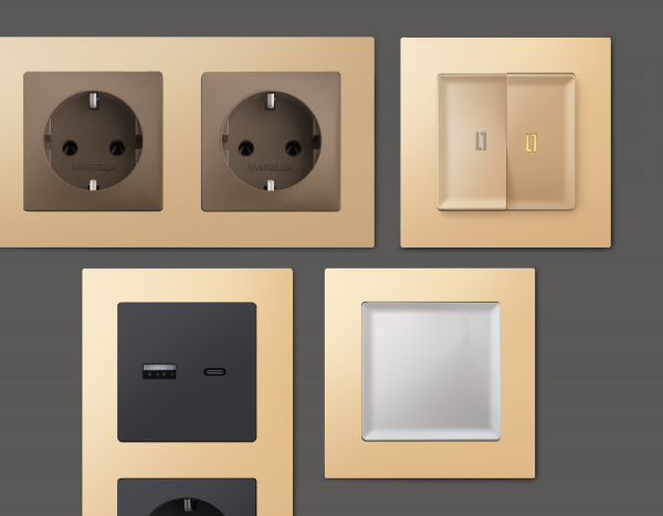 Рамка ALFA Techno (Шампань) 1-ая AF220601