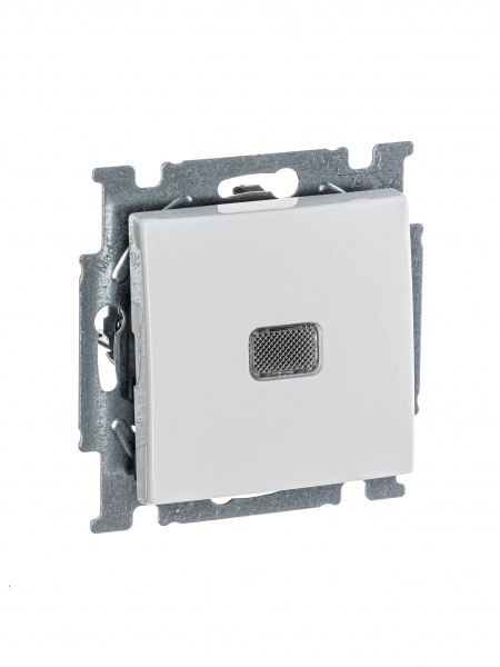 ABB BJB Basic 55 Бел Выключатель 1-клавишный с подсветкой