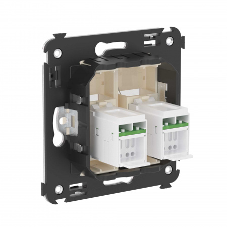 DKC Avanti Ванильная дымка Компьютерная розетка RJ-45 двойная  категория  6А
