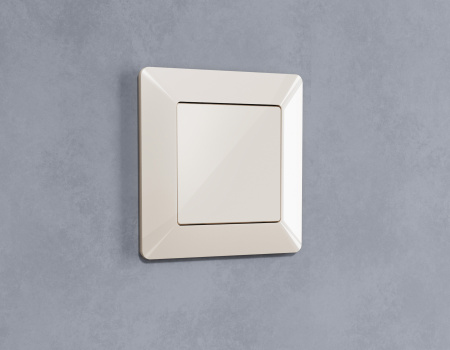 Рамка ALFA Line (Бежевый глянец) 1-ая AF110301