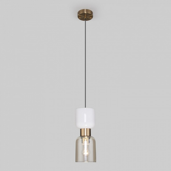 Подвесной светильник с плафоном 50118/1 латунь Eurosvet Tandem