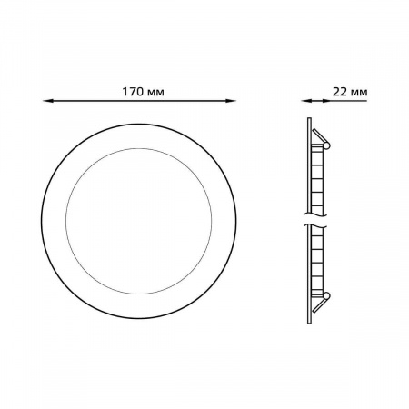 Встраиваемый светодиодный светильник Gauss 939111212