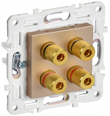 IEK SKANDY Песочный Аудиорозетка 4-ая SK-A01Sa