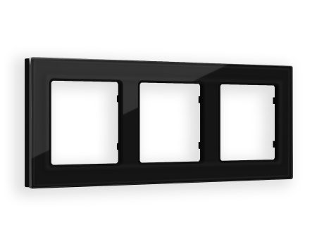 Рамка ALFA Platos (Черный Стекло закаленное натуральное) 3-ая AF380803
