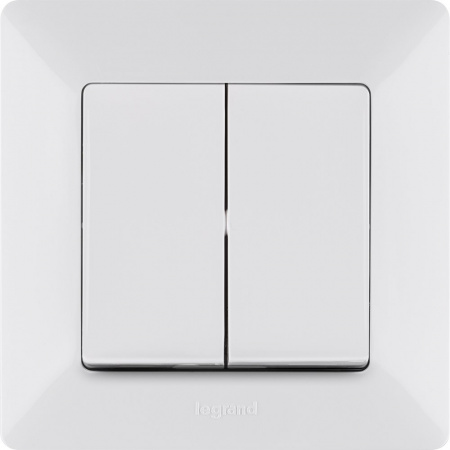 Legrand Valena LIFE DIY Бел Переключатель 2-клавишный 10А 250В