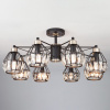 Потолочная люстра в стиле лофт 70075/8 черный Eurosvet Lord