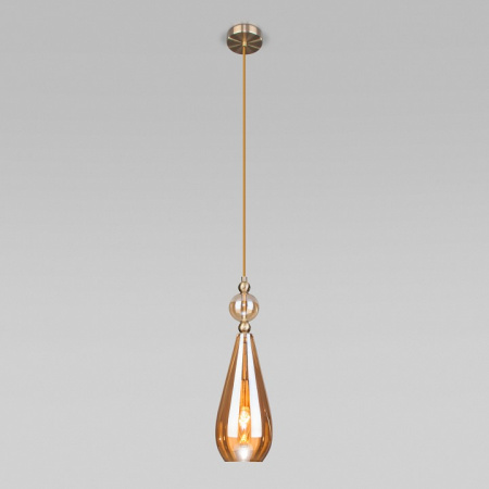 Подвесной светильник с плафоном 50202/1 янтарный Eurosvet Ilario