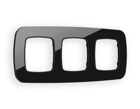 Рамка OMEGA Radian (Черный Стекло закаленное натуральное) 3-ая OF350803