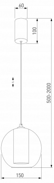 Подвесной светильник 50258/1 LED дымчатый Eurosvet Cobble