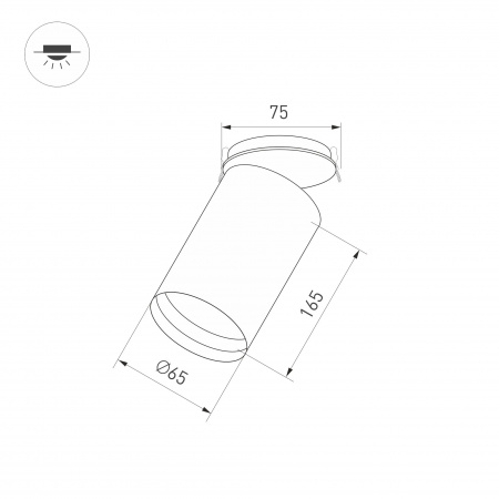 Корпус встраиваемого светильника Arlight SP-Polo-Built-R65 024219(1)