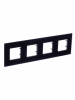 ABB NIE Zenit Стекло черное Рамка 4-я 2+2+2+2 мод