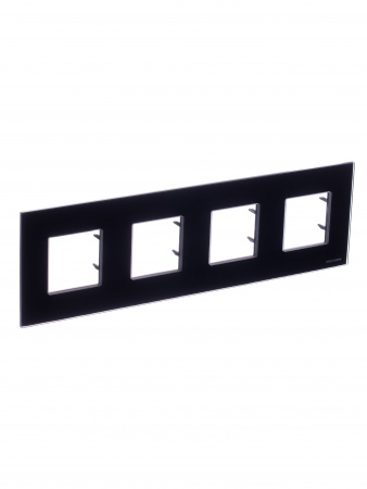 ABB NIE Zenit Стекло черное Рамка 4-я 2+2+2+2 мод