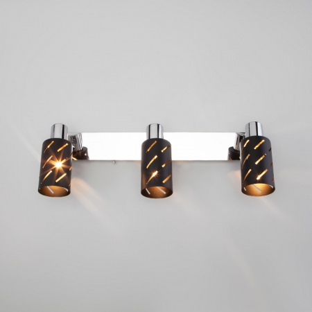 Настенный светильник 20090/3 черный / хром Eurosvet Fente