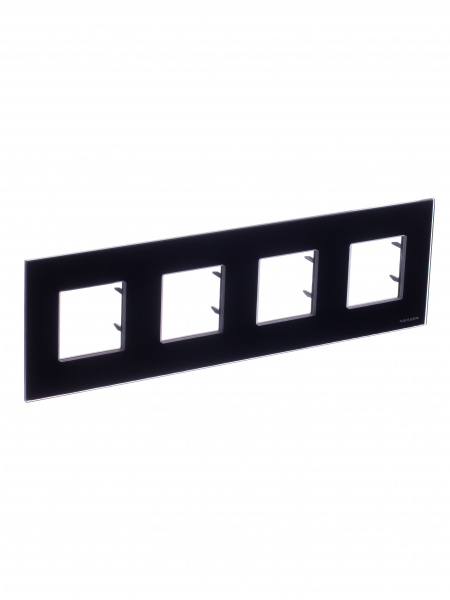ABB NIE Zenit Стекло черное Рамка 4-я 2+2+2+2 мод