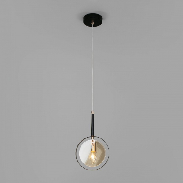 Подвесной светильник с плафоном 50121/1 черный Eurosvet Gallo