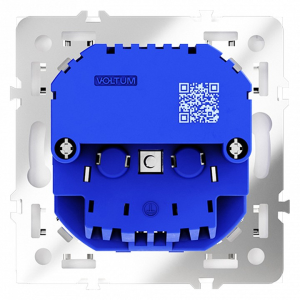 Розетка встраиваемая VOLTUM S70 с заземлением и защитными шторками, 16А, с USB, A+С, (белый матовый) Розетка встраиваемая VOLTUM S70 с заземлением и защитными шторками, 16А, с USB, A+С, (белый матовый)