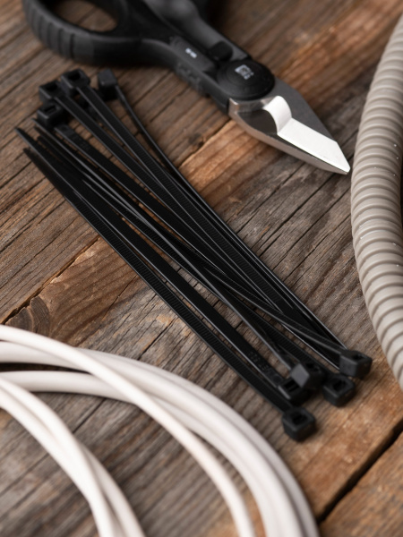 EKF Basic Хомут нейлоновый черный (4,8х120) (100шт.)