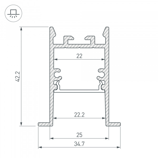 Профиль Arlight SL-Comfort-3542-F-2000 Anod 031764