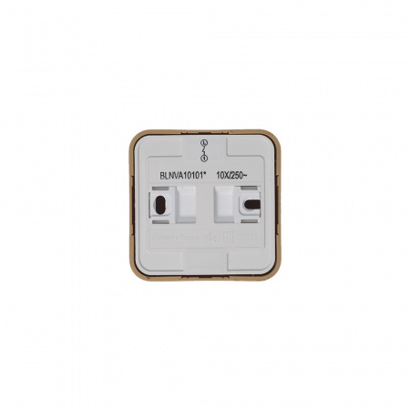 SE Blanca наруж Ясень Выключатель 1-клавишный 10А, 250B, изолир. пластина