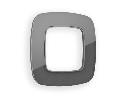 Рамка OMEGA Radian (Антрацит серый Стекло органическое) 1-ая OF320651