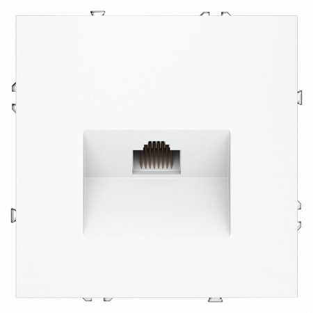 Розетка компьютерная встраиваемая VOLTUM S70 RJ45 кат.6, (белый матовый)