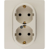 Legrand Etika Слоновая кость Двойная розетка с/з, винтовые клеммы