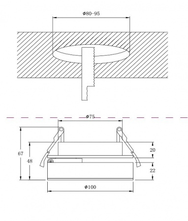 Встраиваемый светильник DL2003-L12W4K Maytoni Magic