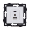 Розетка USB A+C 20W, белый Kollinger REA-037WH для Aspekt, Eleganz, Reflex