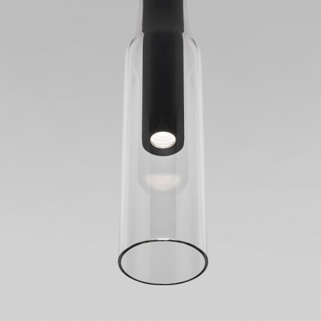 Подвесной светильник LED со стеклянным плафоном 50254/1 LED черный Eurosvet Swan