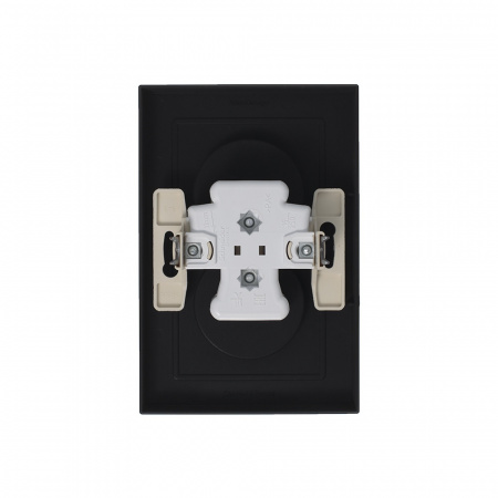 SE AtlasDesign Карбон Розетка б/з двойная, 16А, в сборе