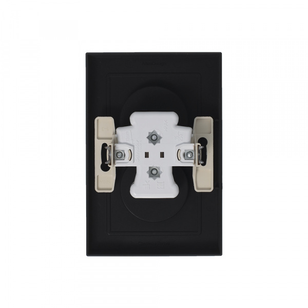 SE AtlasDesign Карбон Розетка б/з двойная, 16А, в сборе