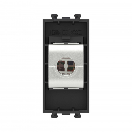 DKC Avanti Компьютерная розетка RJ-45 без шторки модульная, кат.5е экранированная, Черный матовый, 1 модуль