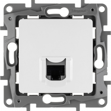 Legrand Etika Белый Розетка комп (RJ45) одинарная 5 категория  UTP