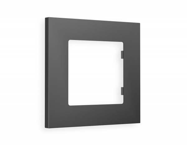 Рамка ALFA Qubi (Графит Мягкое касание) 1-ая AF250801