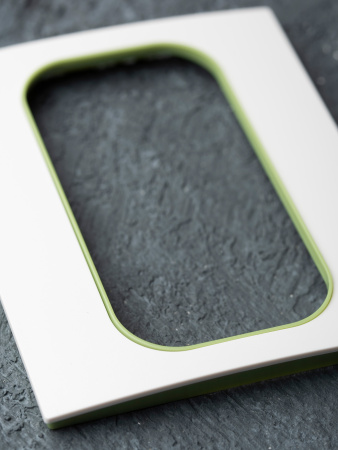 EKF PROxima Стокгольм Белый Линия зеленая Рамка для розетки 2-ой