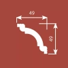 Карниз KX008, 49х49, 2000мм, Экополимер/16