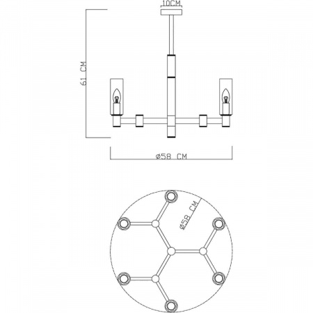 Подвесная люстра Divinare Barolo 2654/17 LM-6