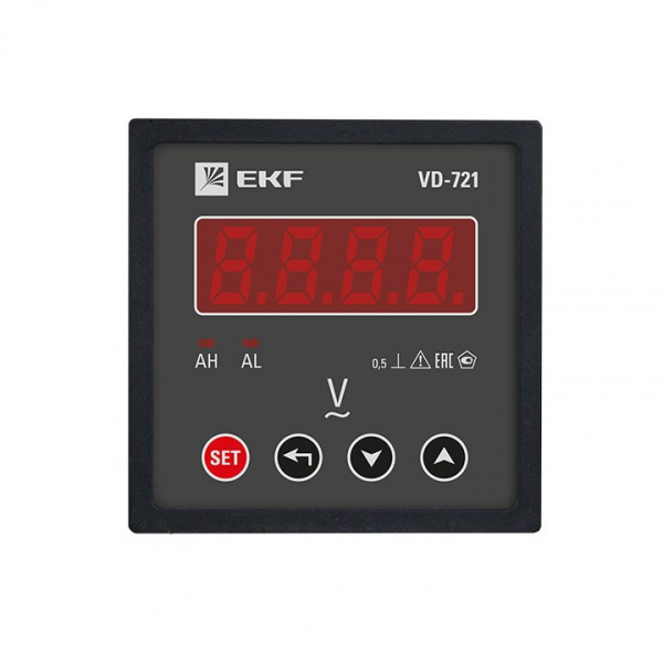 EKF PROxima Вольтметр цифровой на панель (72х72) VD-721 однофазный